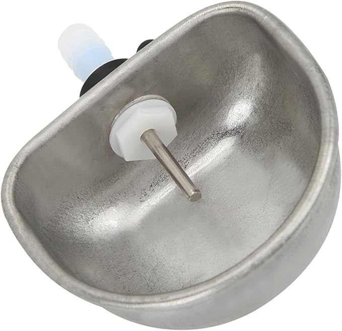 10Pcs Rabbit Stainless Pet Water Bowl Dispenser, Automatic Rabbit Water Feeder with Bowl, Rabbit Watering System Kit, Removable Hanging Pet Cage Water Bowls