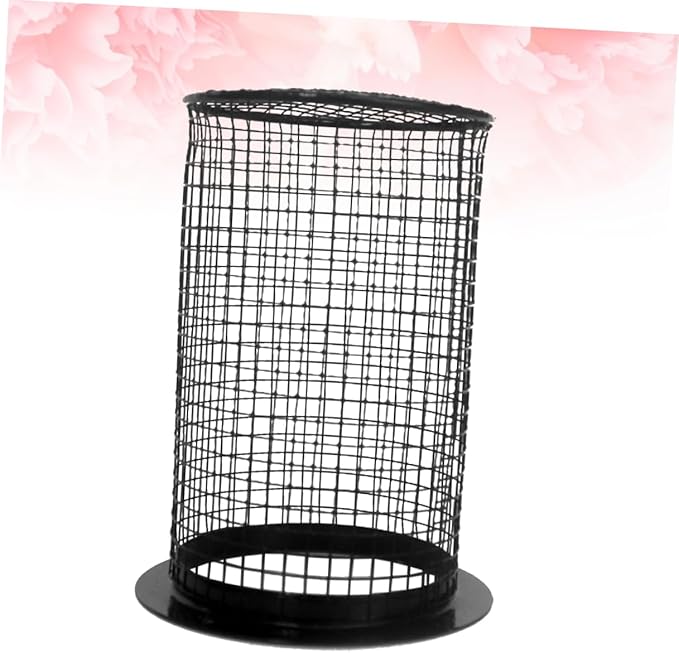 Round Reptile -Scald Lamp Cover Black Pet Lampshade for Terrariums Heat for Reptiles and Amphibians Easy Suspension Screws