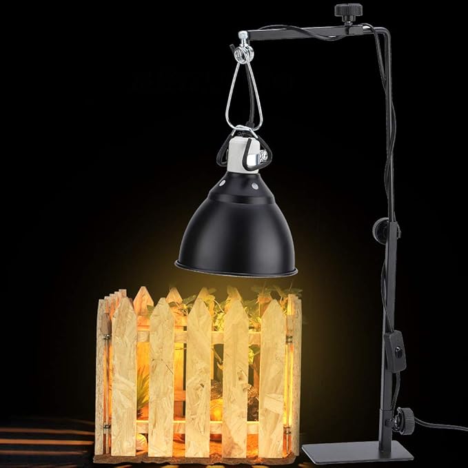 JTLB Reptile Lamp Stand, Adjustable Height and Width, Floor Light Stand, Bracket, Sunlamp Support Animal Turtles, Table, Glass Tank, Terrarium, Vivarium,