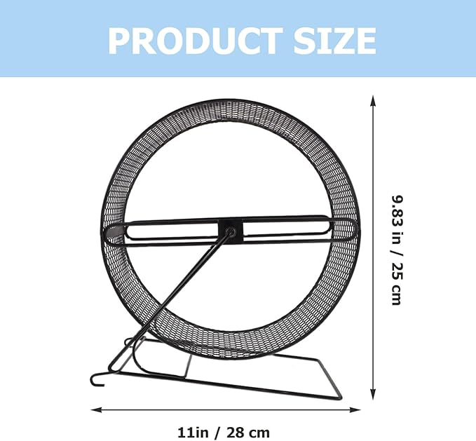 Garneck Hamster Running Wheel Exercise Accessories Whee-lo Toy Rat Cage Accessories Iron Hamster Exercise Plaything Squirrel Playing Wheel Iron Squirrel Toy Rat