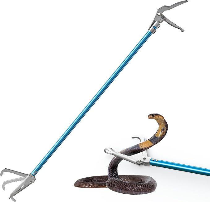 G2 60-inch Professional All-Aluminum Alloy Snake Tong Reptile Grabber Rattle Snake Catcher Wide Jaw Handling Tool with Lock(60inch)
