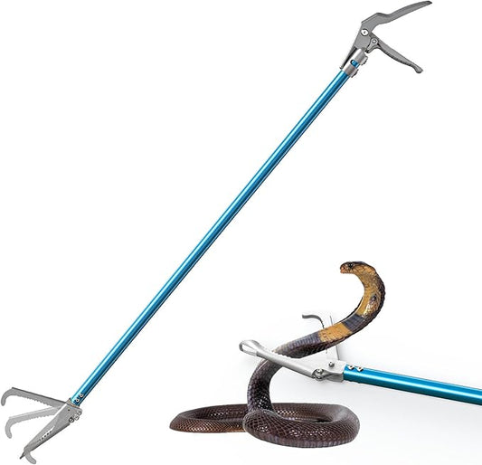 G2 60-inch Professional All-Aluminum Alloy Snake Tong Reptile Grabber Rattle Snake Catcher Wide Jaw Handling Tool with Lock(60inch)