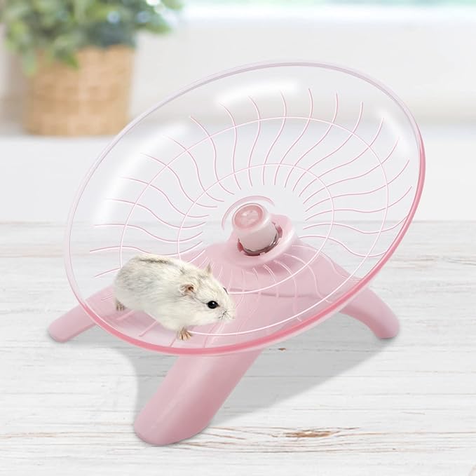 2 Packs, Hamster Water Bottle + Hamster Wheel Hamster Flying Saucer for Dwarf Hamsters Gerbil Mice
