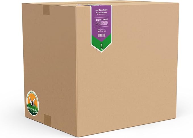 Rabbit Hole Hay - Ultra Premium Coarse Orchard Grass for Small Pets - 40 lb Box - Perfect for Small Pets