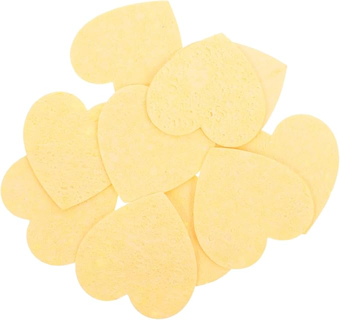 YARNOW 10pcs Unbleached Heart Shape Crab Sponges Safe Drinking Humidity Maintenance for Reptile Tanks Versatile Terrarium Accessories for Crabs and Pets