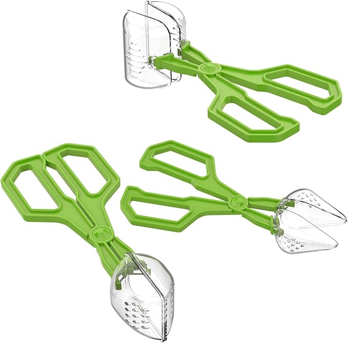 Creature Captures Tongs for Reptiles Care Feeder Pliers Clear Ergonomic Tool Gentle Feeding Easy Terrariums Tongs