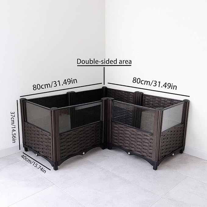 Elevated Turtle Habitat Box, Black Woven Design, Optional Increase in Combination Quantity, Turtle Habitat, Ecological breeding Box, Panoramic Landscaping Box