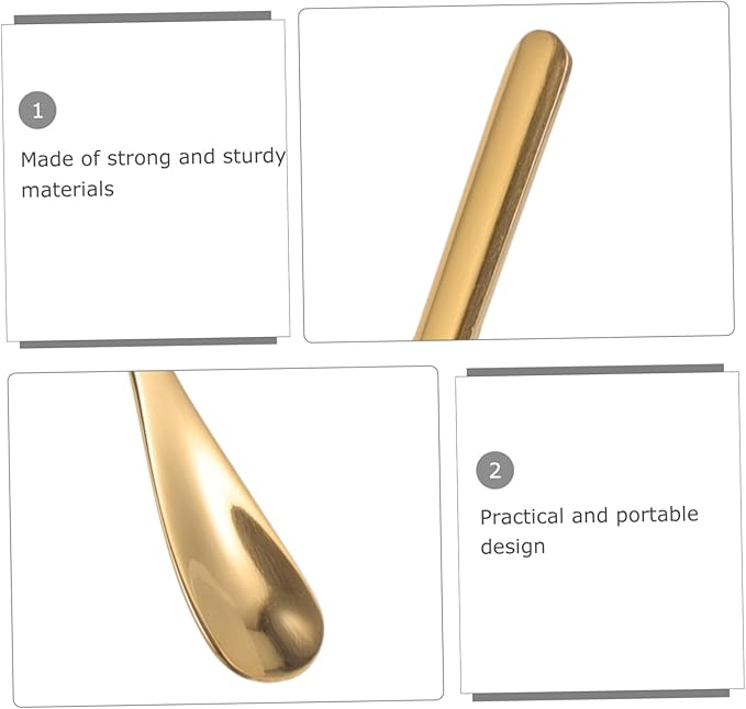 HANABASS 2pcs Stainless Steel Food Scoop for Reptiles and Small Animals Durable Feeding Spoon Convenient Pet Food Feeder Tool Lightweight and Portable for Lizard and Other Pets