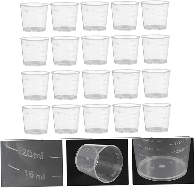 30pcs Reptile Feeding Measuring Cups Set for Gecko and Snake Easy to Measure Food Water