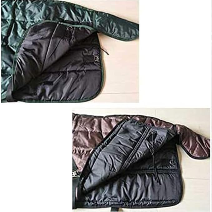 La La Pet Waterproof Warm-Keep Horse Turnout Blanket Adjustable and Breathable Clothes for Horse Mini Pony Ripstop Medium Weight 220g Poly Fill for Winter Green 49Inches