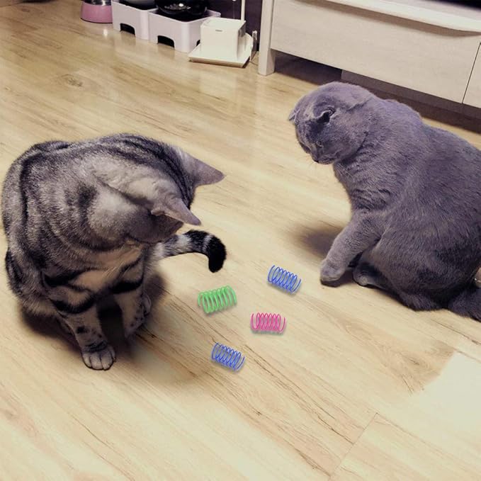 Andiker Cat Spring Toy, 12 Pc Colorful Cat Kicker Toys Interactive Cat Toys for Indoor Cats Swatting, Biting, Hunting to Kill Time and Keep Fit - Image 2