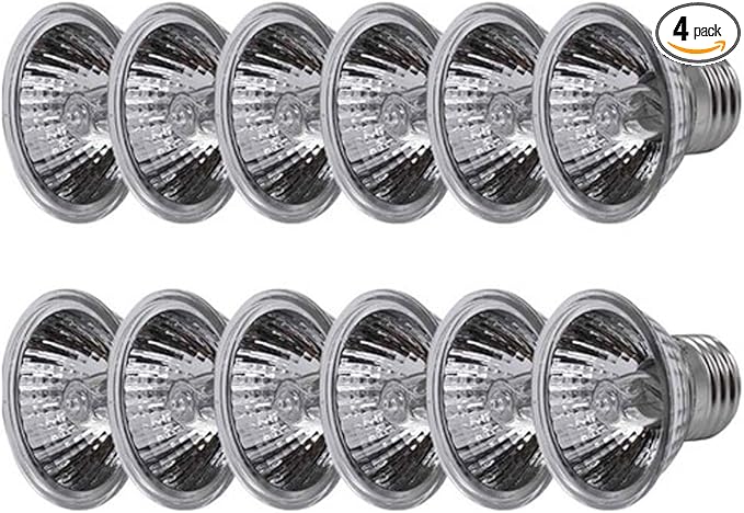UVA+UVB 25/50/75W Reptile Heat Basking Light Bulb Lamp for Reptiles (50W - 12PCS)