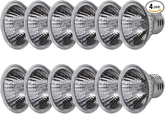 UVA+UVB 25/50/75W Reptile Heat Basking Light Bulb Lamp for Reptiles (50W - 12PCS)