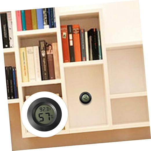 Mikikit 7pcs Reptile Tank Accessories Mini Electronic Hygrometer Thermometer Digital Display Accurate Humidity Temperature Gauge