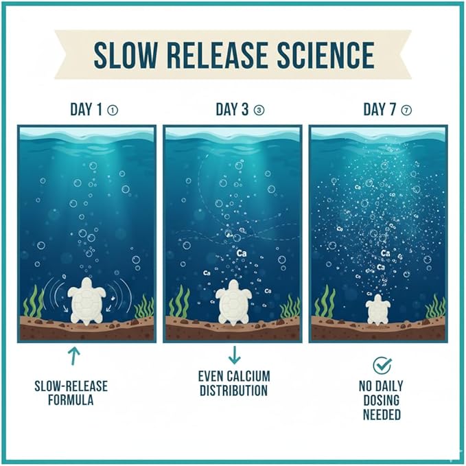 Shellstrong Premium Calcium Block for Aquatic Turtle - Slow Release Water Conditioner - Turtle Calcium Cuttlebone - Turtle Tank Accessories - 20 Gallon Aquatic Reptile Tank Treatment