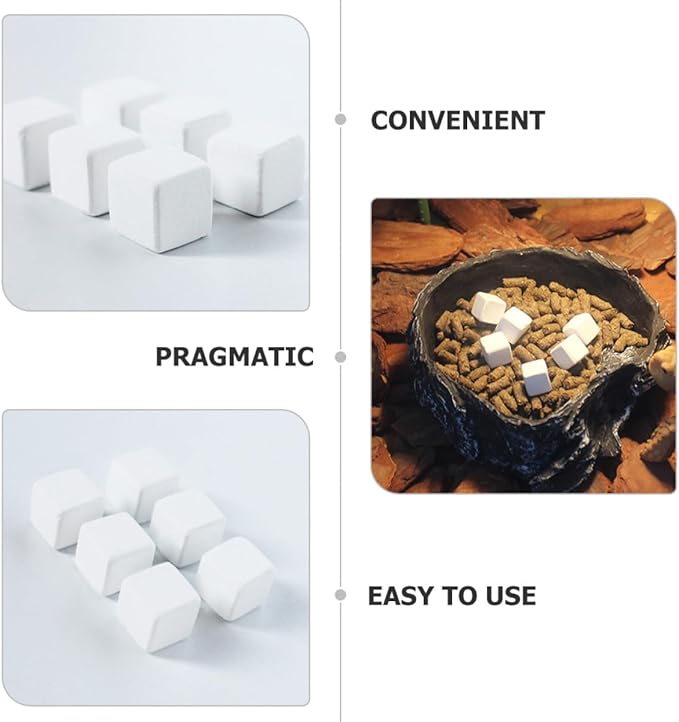 Turtle Calcium Molar Cube Mineral Block 6pcs Natural Reptile Calcium for Tortoise and Aquatic Turtle Tank Health