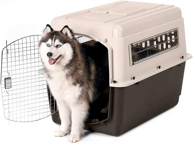 Petmate Ultra Vari Dog Kennel for Medium to Large Dogs (Durable, Heavy Duty Dog Travel Crate, Made with Recycled Materials, 40 in. Long) 70 to 90 lbs, Made in USA