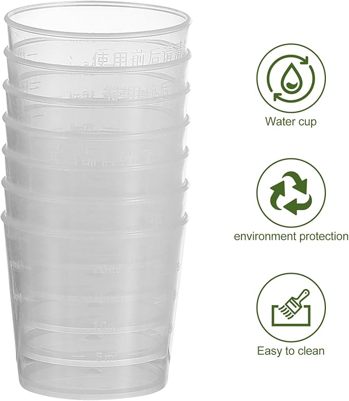 IMIKEYA 20ml Reptile Food Measuring Cups Set 20pcs, Plastic Gecko Feeding Bowls for Lizard Water and Food, Suitable for Pet Reptile Feeding and Hydration