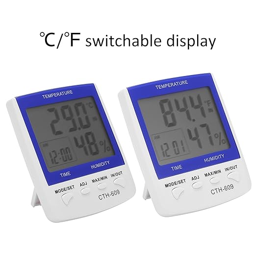 Tbest Instruents ‑609 Diital Theroeter Hyr Wall Oted Trature Eter for Hoe Far House Indusal Plies