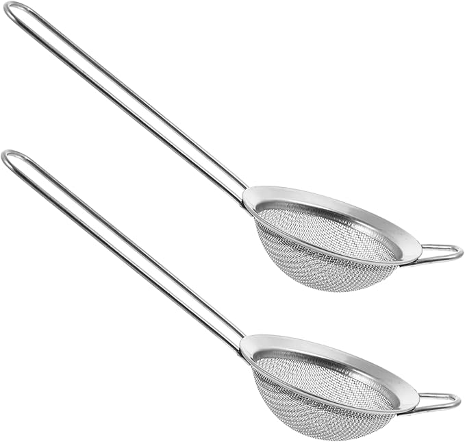Toyvian 2pcs Stainless Steel Reptile Sand Scoop Shovel for Efficient Litter Cleaning for Tortoise Lizard Snake Substrate Comfortable Handle Durable Design Fine Mesh Filtering