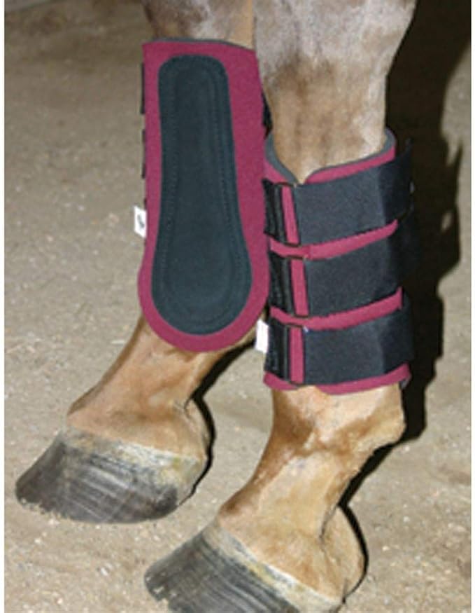 Dura-Tech All Purpose Horse Splint Boots |Tendon Impact Protection | 3/8" Neoprene Shell | Padded Leather | Ideal for Training, Turnout or Schooling