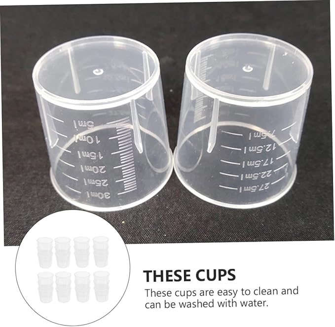 100 Pcs Reptile Food Cups Cups for Crawling Pets Practical Measuring Dishes (plastic Easy to Clean)