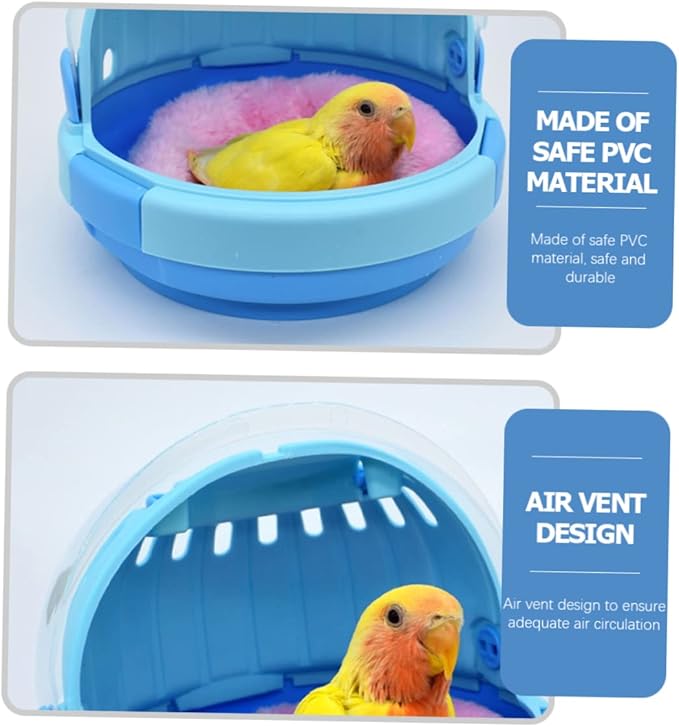 Portable Handheld Pet Carrier Cage for Small Parrots Travel-Friendly Design Breathable Ventilation for Outdoor Adventures Safe and Comfortable Space for Birds