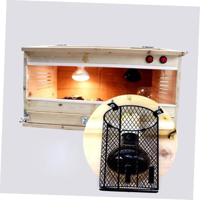 Reptile Lampshade Scald Cover for Heating Lamps Durable Protection for Turtle and Lizard Habitats Round Design with Easy Installation Suitable for Various Reptile Light