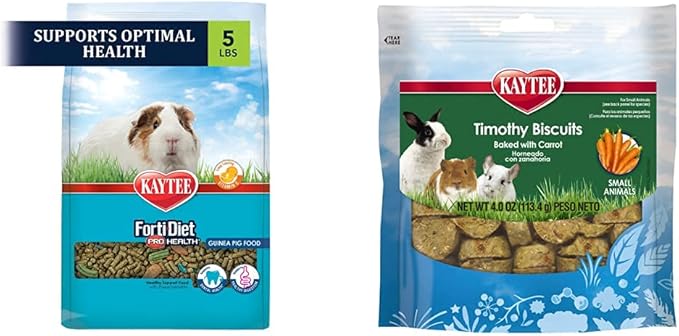 Kaytee Forti Diet Pro Health Guinea Pig Food and Baked Carrot Treats