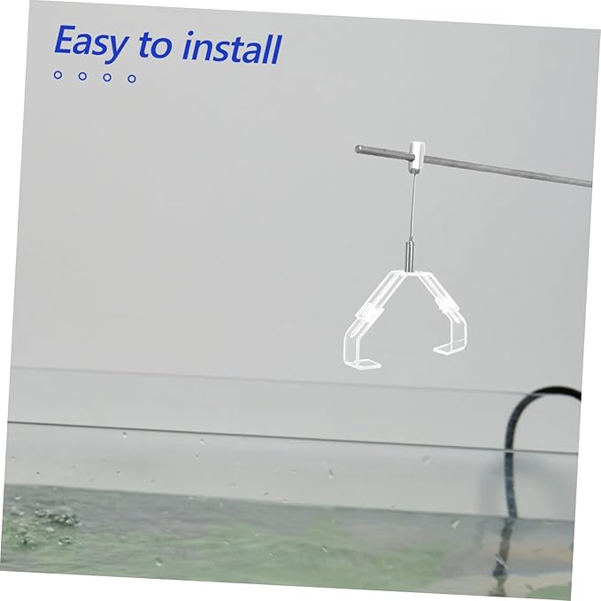 Abaodam 2pcs Aquarium Lamp Hanger Clip Stable Support for Fish Tank Reptile Terrarium Secure Fixation Light Holder Quick Attachment Precision