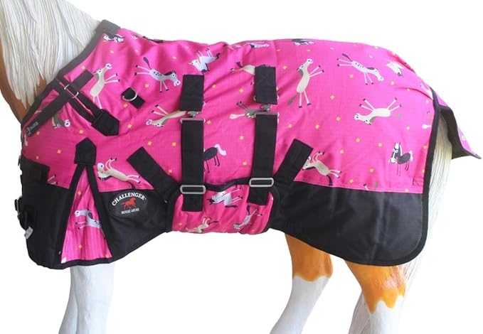 40" 1200D Miniature Weanling Pony Foal Horse Winter Blanket Bellyband Pink 51955B