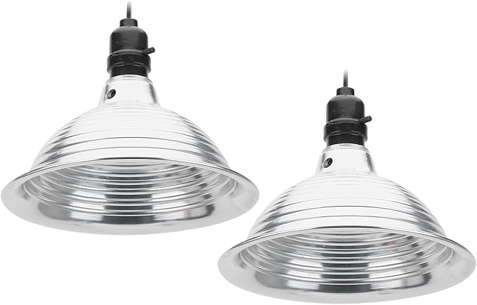 Zerodis Reptile Light Shade, No Light Emission Heat Lamp Fixture for Room Garage or Art Studio Eptile Pet Glass Containers (8.5 inches US Plug)