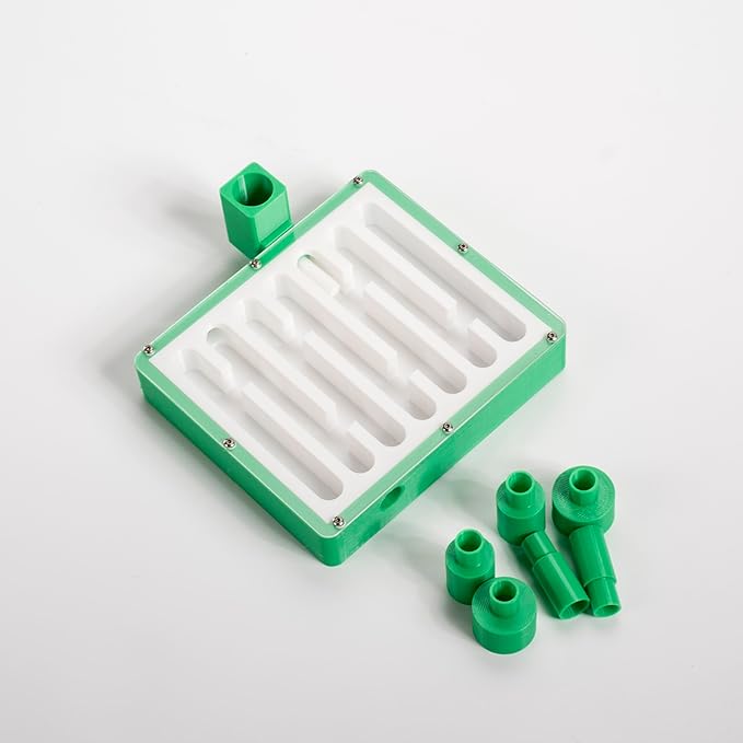 Professional Ant Farm Maze, Green and White Acrylic Formicarium with Water Feeder, 7-Channel Design, 10mm/15mm/20mm Connectors