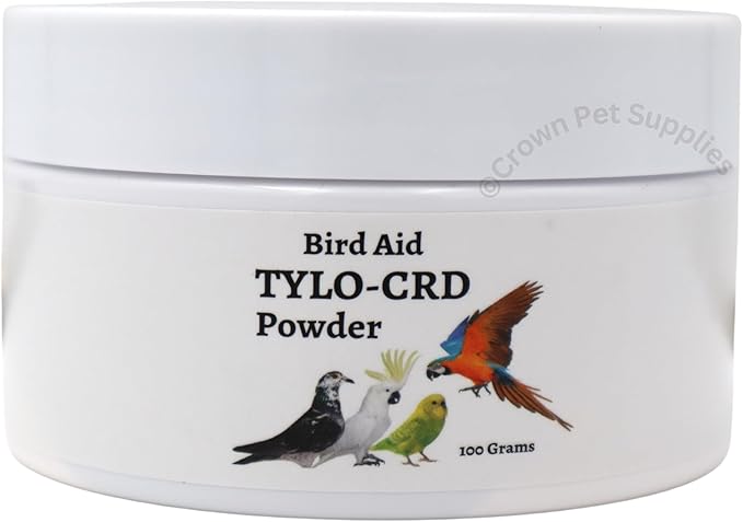 Tylo-CRD Medicine Powder for Pigeons, Canary, Finches, Parakeet, Cockatiels, Parrots, Cage Small Birds, & Aviary Birds 100 Grams