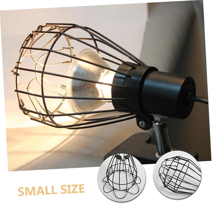 SOLUSTRE 8pcs Reptile Tank Heat Lamp Shade Black Ceramic Insulation Cover Mesh Design for Safe Light Protection Easy Installation for Lizards Snakes and Other Reptiles
