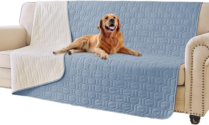 Tcksstex Waterproof and Anti-Slip Dog Bed Cover and Pet Blanket Sofa Pet Bed Mat ，car Incontinence Mattress Protectors Furniture Couch Cover for Most Cats Dogs, Pets（68x82- Stoneblue）