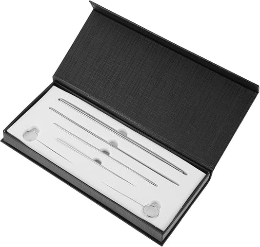 Totority 6PCS Stainless Steel Snake Gender Probe Set Reptile Gender Detection Tools for Corn Snakes Essential Supplies for PET Owners