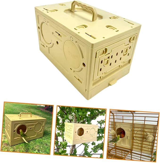 SUPVOX Bird Cage Portable Parrot Carrier Multi-Functional Folding Bird Cage for Easy to Assemble Ample Space for Pets