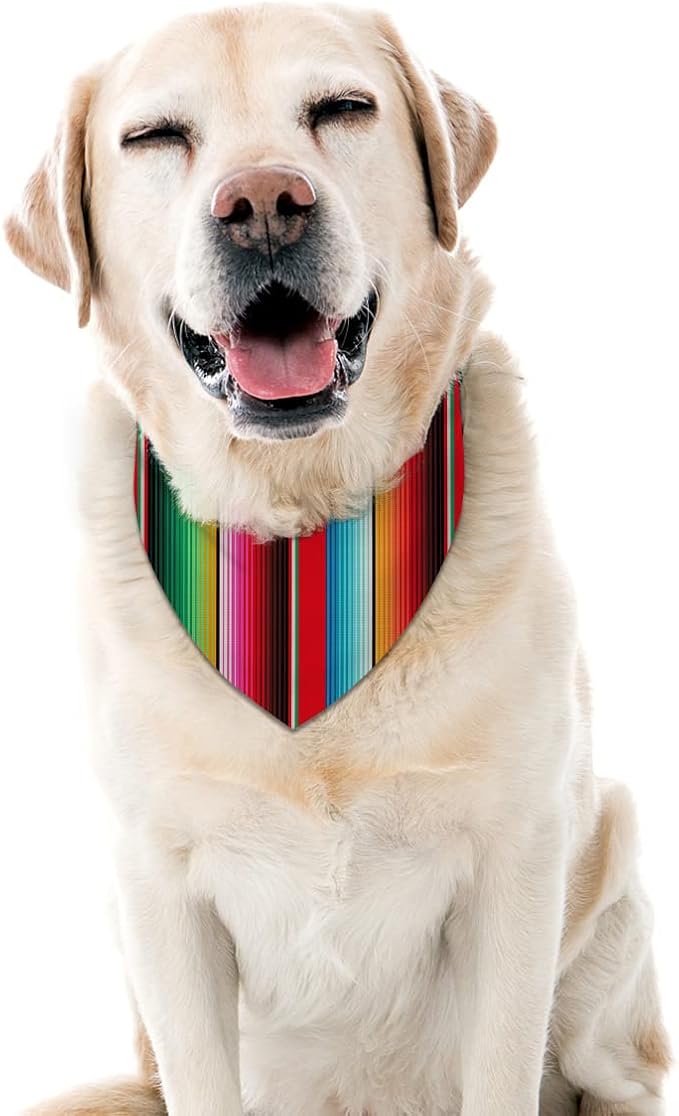 Cinco de Mayo Dog Bandana Mexican Fiesta Triangle Dog Scarf Adjustable Accessories for Small Medium Dogs Cats Pets