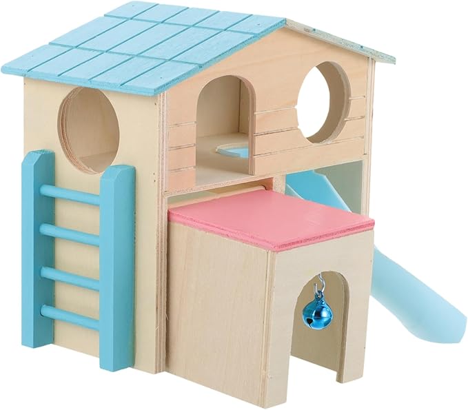 Hamster House Hideout Slide Deck Ladder Pet Exercise Playground Habitat Dwarf Gerbil Mice Rats