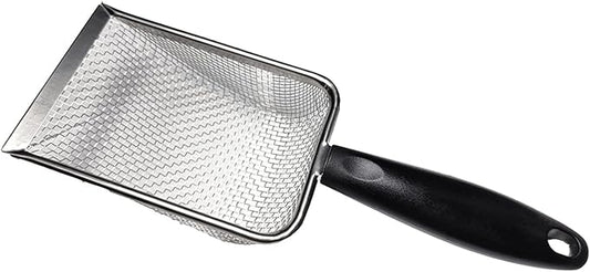 Reptiles Stainless Steel Sand Scoops Metal Shovel Sifter Fine Mesh Terrarium Substrates Corner Sifter