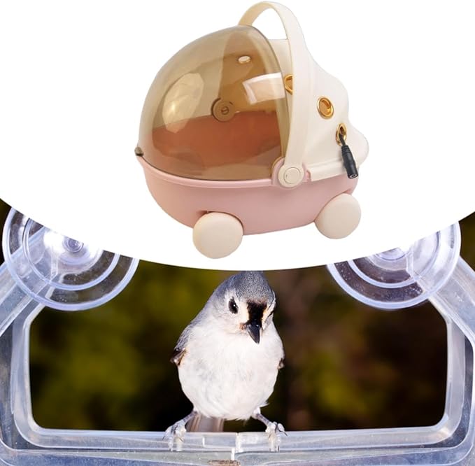 Heated Bird Carrier Bag Winter Warm Bird Nest Sturdy Small Animal Carry Cage for Finch Parrots Hiking Traveling- Pink