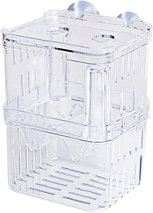 Fish Tabk Double Layer Clear Fish Farming Isolation Aquarium Planting Fish Tank Incubator Fish House Home Ecological Landscape Cool Fish Tank(Small)