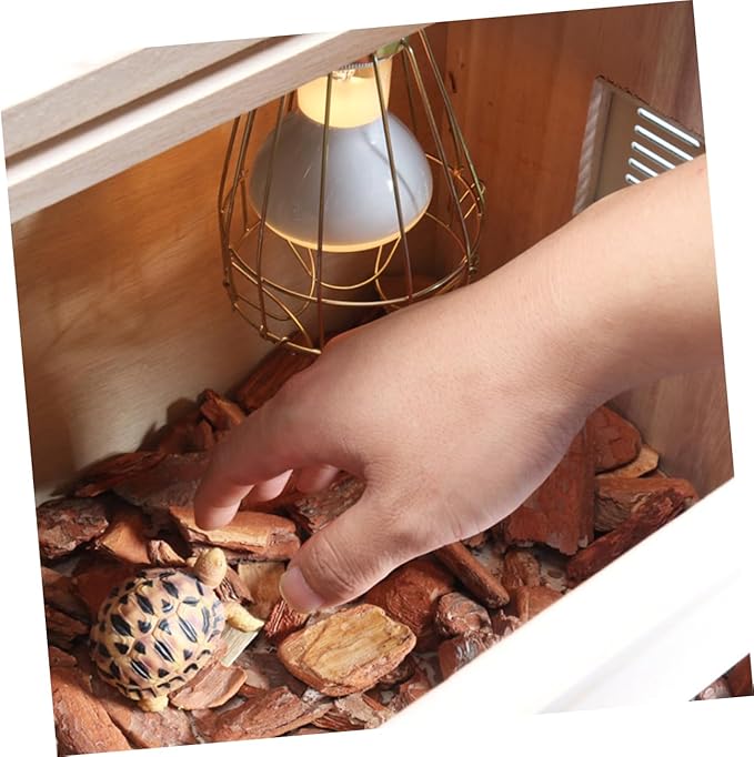 KESYOO 3pcs Vintage Iron Reptile Pet Heat Lamp Shade Cover Scald Mesh Guard for Turtle and Reptile Cages Fits up to Bulbs Easy Installation Design