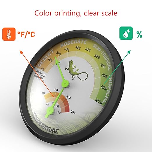 Pet Rearing Box Gauge Temperature Thermometer Humidity Hygrometer High-Accuracy VivariumTank Supplies 1pc / 2Pcs Temperaturemonitor