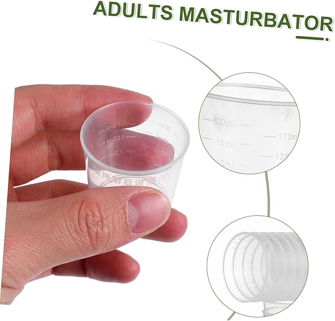 Yardwe 20pcs Reptile Food and Water Measuring Cups Containers for Lizard Snake and Turtles Accurate Measurement for Feeding and Hydration