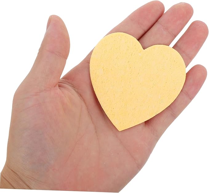 YARNOW 10pcs Unbleached Heart Shape Crab Sponges Safe Drinking Humidity Maintenance for Reptile Tanks Versatile Terrarium Accessories for Crabs and Pets