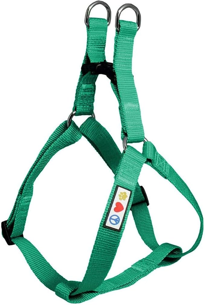 Pawtitas Value Bundle Set | Medium Step in Dog Harness + Medium Dog Collar + Medium/Large 6ft Dog Leash - Lush Green Set
