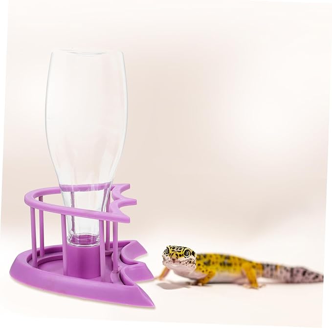 Happyyami Reptile Food Water Supply Tortoise Water Dish Lizard Tray Reusable Reptile Waterer Daily Use Tortoise Supplies