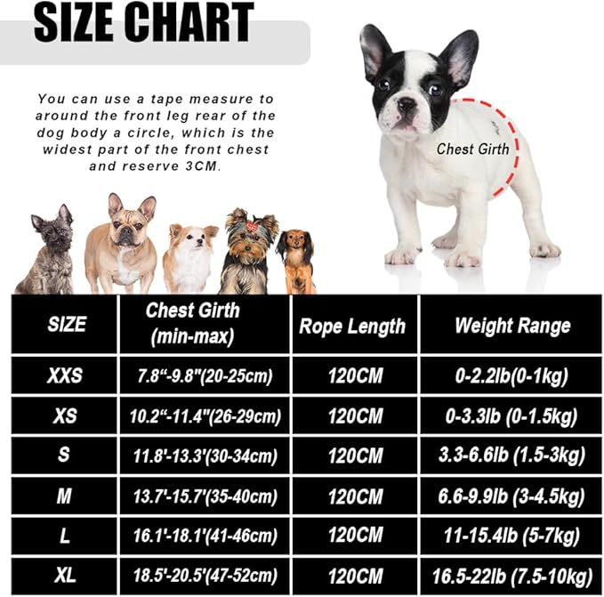 FEimaX Dog Harness and Leash Set for Walking, Soft Mesh Adjustable Easy Control Lightweight Cat Vest Harnesses with Reflective Strips, Escape Proof Small Dogs Cats Vests (Red, X-Large)
